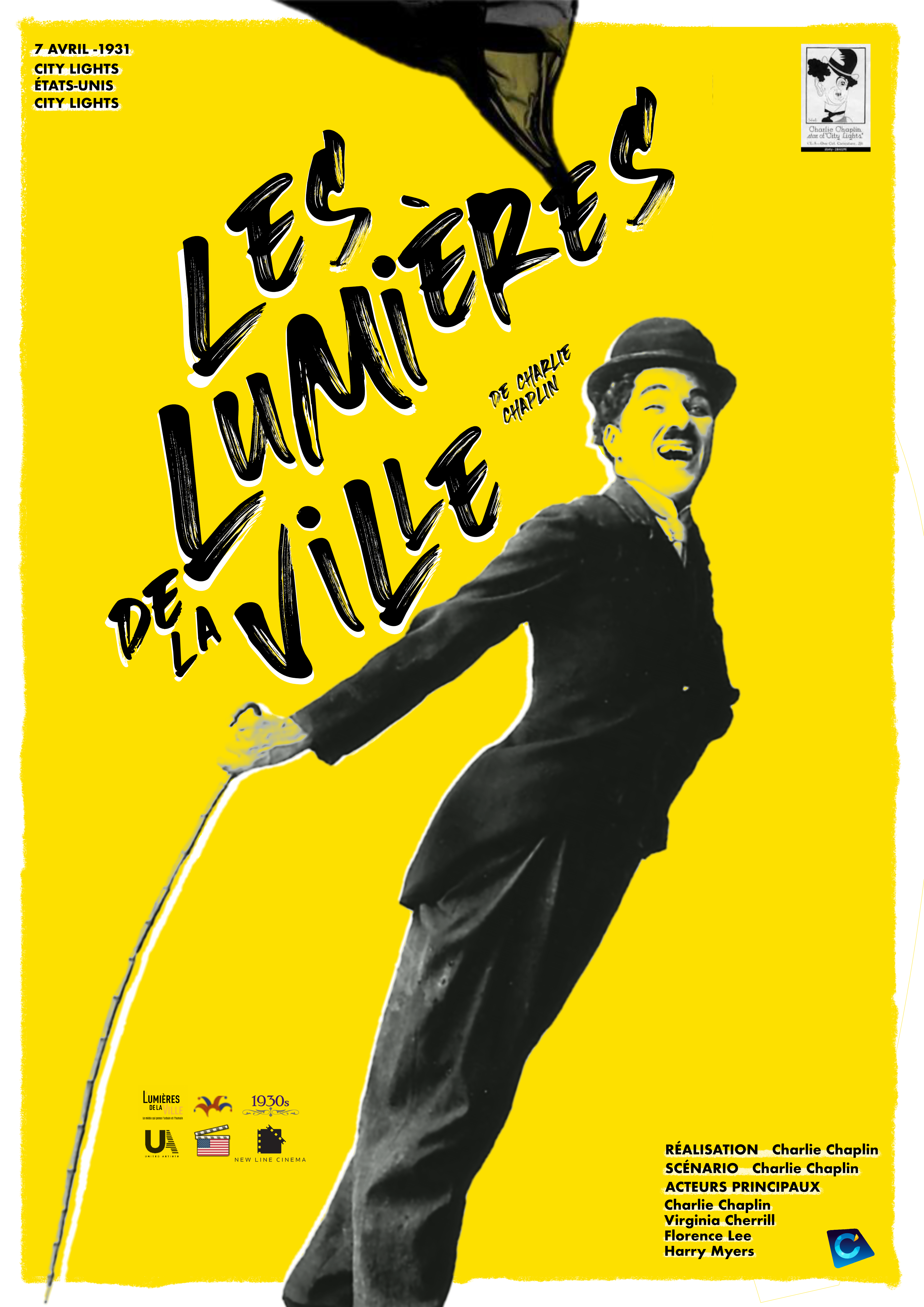 Affiche cinéma Les Lumières de la ville